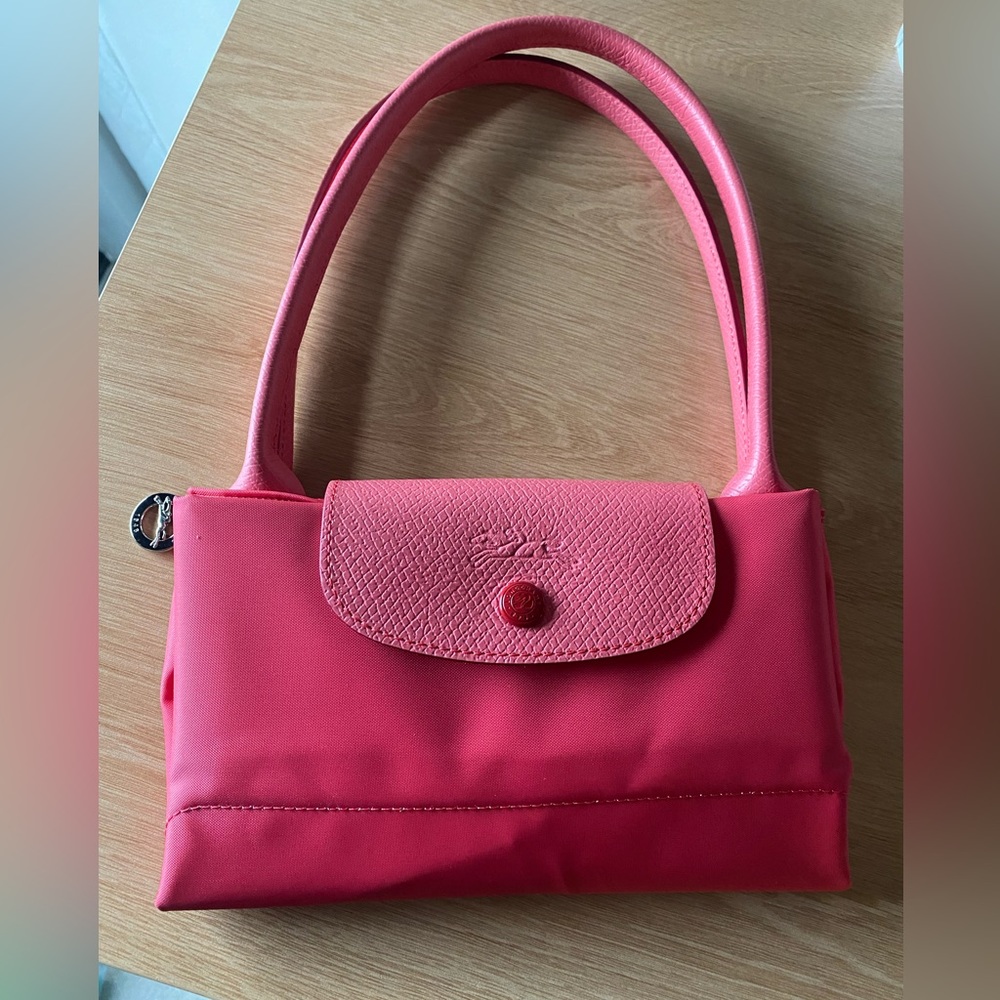 LONGCHAMP Le Pliage Neo Bag PINK CLASSIC TOTE with zip New condition - Picture 12 of 12